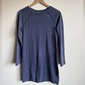 GB Gianni Binni Long Sleeve T-Shirt Dress Faded Navy